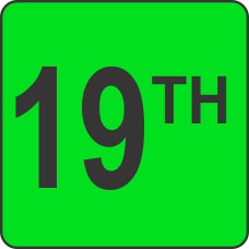 Nineteenth (19th) Fluorescent Circle or Square Labels